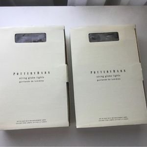 NEW Pottery Barn String Globe Patio Lights - 2 Sets of Eight